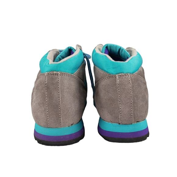 Coleman Shoes Womens 6 Hiking Boots Retro Nylon Leather Lace Up Gray Blue Sport - Picture 5 of 12